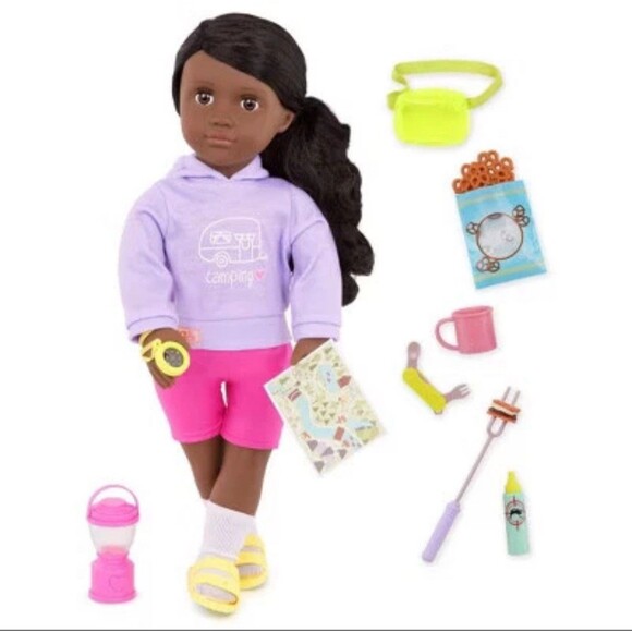 Our Generation Elissa 18'' Camping Doll & Accessories Set NEW - Picture 2 of 7